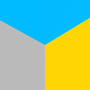 Gris/azul/amarillo
