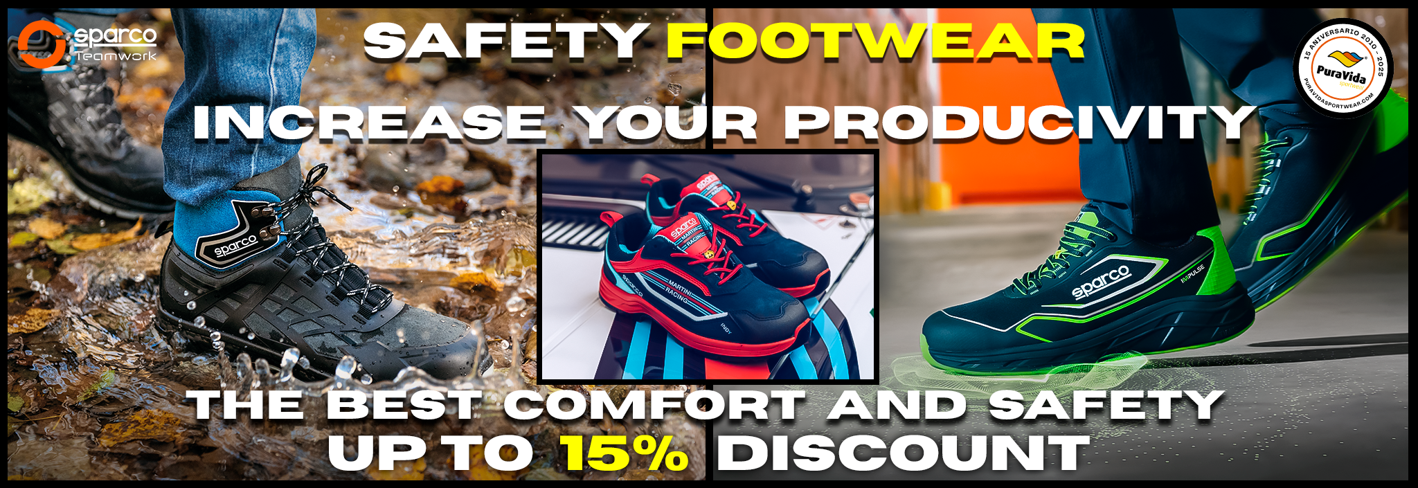 Calzado de seguridad 20%