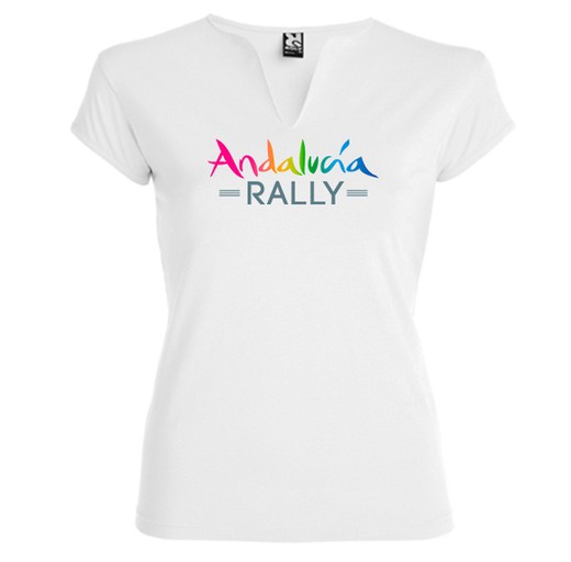 CAMISETA MUJER PICO OFICIAL ANDALUCIA RALLY