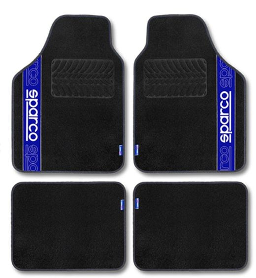 TAPIS DE SOL SPARCO AVEC LOGOS BLEU