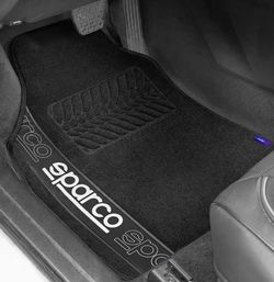 TAPIS DE SOL SPARCO AVEC LOGOS BLANCS