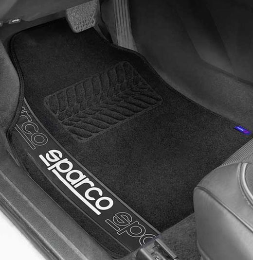 TAPIS DE SOL SPARCO AVEC LOGOS BLANCS
