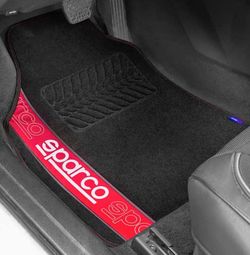 TAPIS DE SOL SPARCO AVEC LOGOS ROUGES