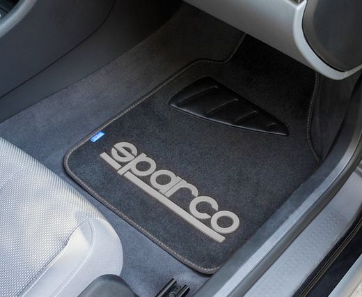 TAPIS DE SOL SPARCO POUR VOITURES LOGO GRIS