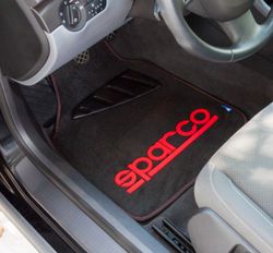 TAPIS DE SOL SPARCO POUR VOITURES AVEC LOGO ROUGE