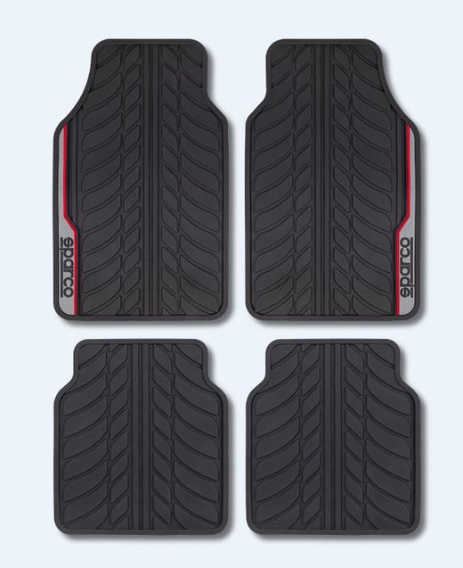ALFOMBRAS SPARCO PARA COCHE DE COLOR NEGRO Y ROJO
