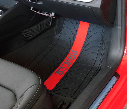 TAPIS DE VOITURE SPARCO EN PVC ROUGE