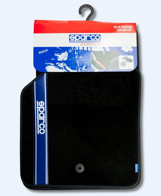 TAPIS DE VOITURE SPARCO NOIR/BLEU MARINE