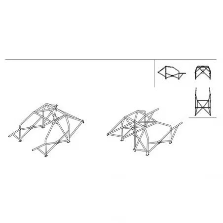 ARCO DE SEGURIDAD SPARCO NISSAN SKYLINE 1989 A 2002 8 PUNTOS