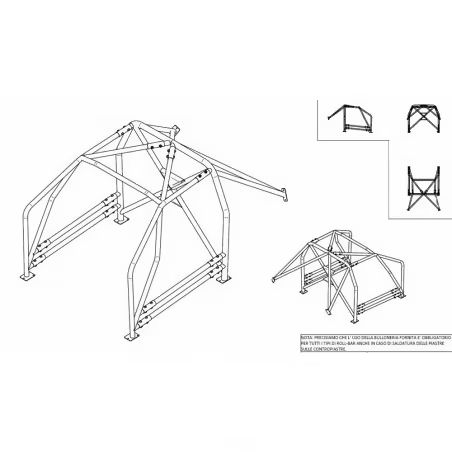 ARCO DE SEGURIDAD SPARCO PEUGEOT 207 DESPUÉS DE 2006 6 PUNTOS