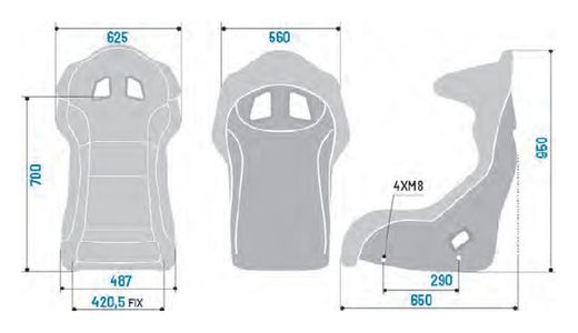 BAQUET SPARCO CIRCUIT II CARBONE TAILLE L FIA 8855-1999