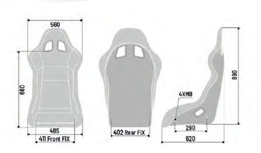 BAQUETE DE CARBONO SPARCO EVO FIA 8855-1999
