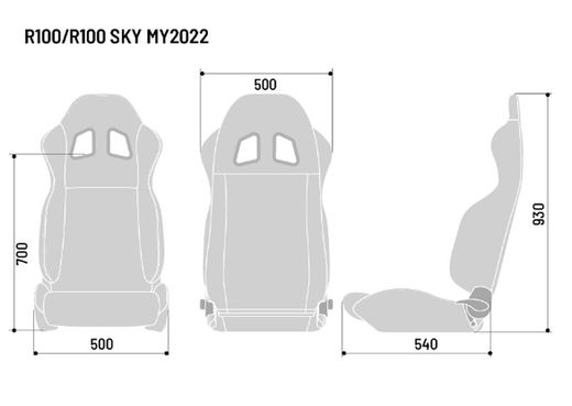 SPARCO R100 SEMI-BAQUET