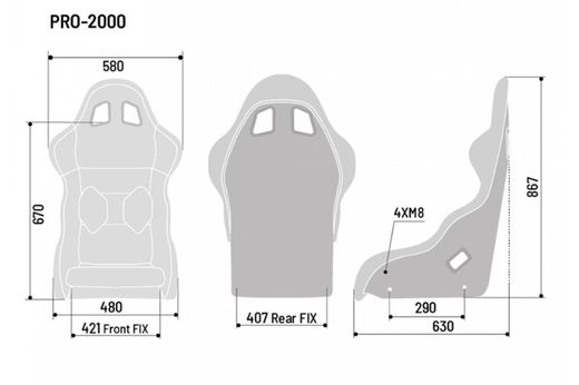 BAQUET SPARCO PRO 2000 QRT FIA 8855-1999