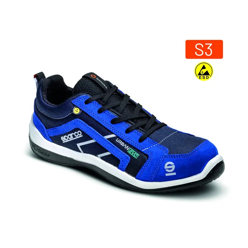  Sparco Zapatos de Seguridad Urban Evo S3 SRC ESD col. Azul  Marino/Negro - código 07518_BMAZ, Blu Sparco Azzurro : Automotriz
