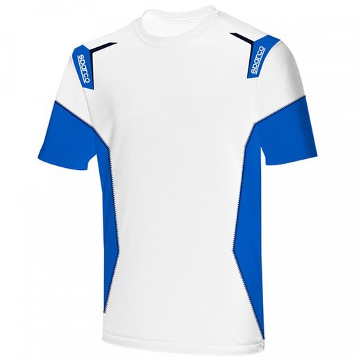 T-SHIRT SPARCO SKID BLEU/BLANC