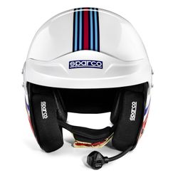CASQUE JET SPARCO AIR PRO RJ-5i MARTINI RACING - DESIGN À RAYURES FIA 8859-2015