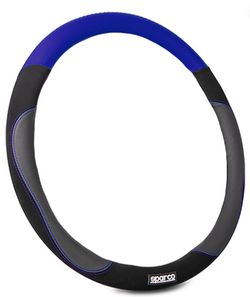 COUVERTURE DE VOLANT SPARCO BLEU PVC + CAOUTCHOUC