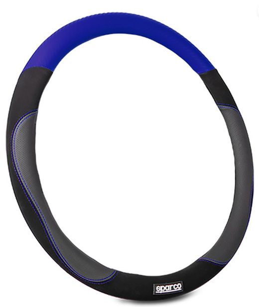 COUVERTURE DE VOLANT SPARCO BLEU PVC + CAOUTCHOUC