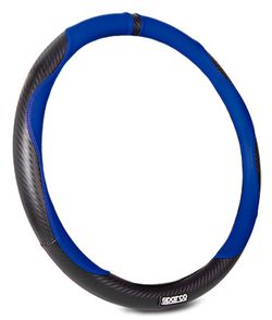 COUVERTURE DE VOLANT SPARCO BLEU PVC + CAOUTCHOUC