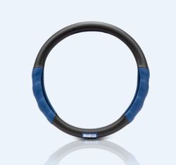 COUVRE-VOLANT SPARCO BLEU/NOIR