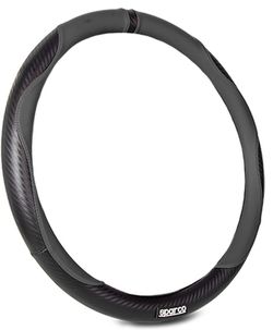 COUVERTURE DE VOLANT SPARCO EN PVC NOIR + CAOUTCHOUC