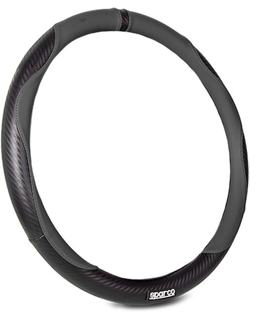 COUVERTURE DE VOLANT SPARCO EN PVC NOIR + CAOUTCHOUC