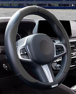 COUVERTURE DE VOLANT SPARCO EN PVC NOIR + CAOUTCHOUC