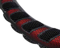 COUVERTURE DE VOLANT SPARCO EN PVC NOIR ET ROUGE