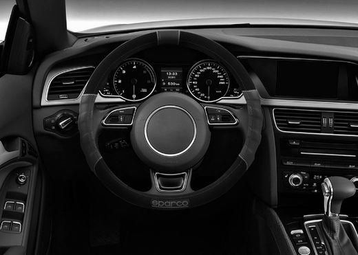 COUVERCLE DE VOLANT DE VOITURE DE SPORT SPARCO NOIR