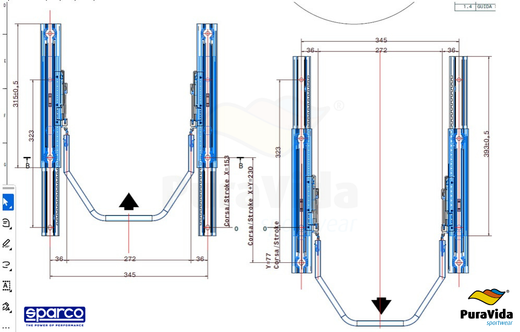 GUIDE COULISSANT SPARCO MODÈLE UNIVERSEL