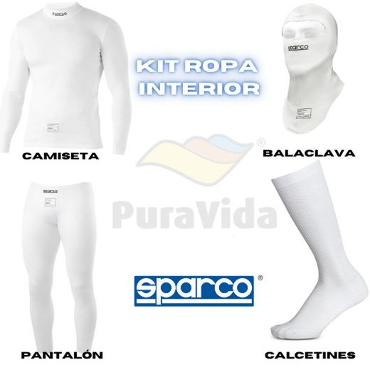 KIT ROPA INTERIOR IGNÍFUGA RW-4 CON HOMOLOGACIÓN FIA