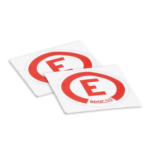 AUTOCOLLANTS « E » POUR SIGNALER L'ACTIVATION DES EXTINCTEURS SPARCO