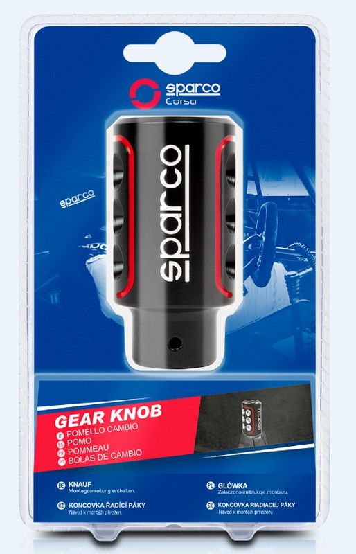 POMMEAU DE VOITURE DE COURSE NOIR SPARCO