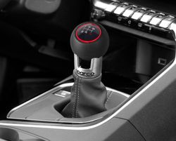 POMMEAU DE LEVIER DE VITESSES SPARCO RACING NOIR/ROUGE