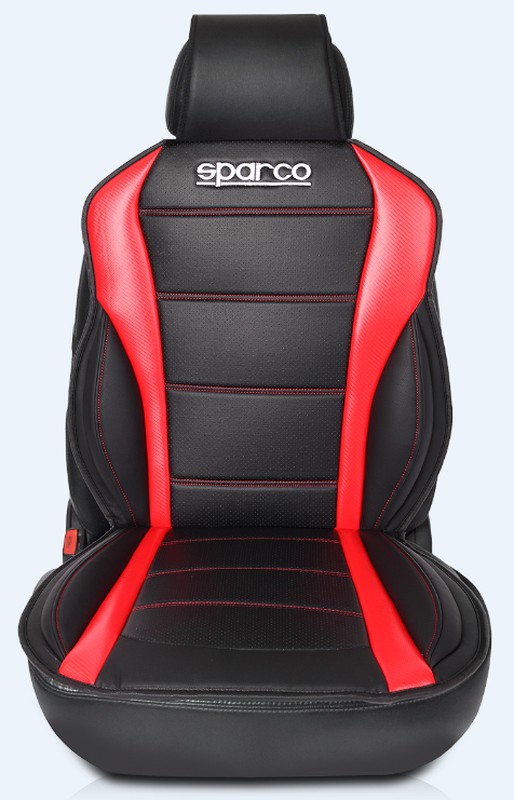 Respaldo ergonómico Sparco para el asiento del coche de color negro y rojo  — SPARCO PURAVIDA SPORTWEAR