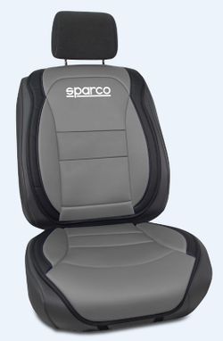 RESPALDO SPARCO PARA ASIENTO DELANTERO DE POLIÉSTER Y PVC NEGRO Y GRIS