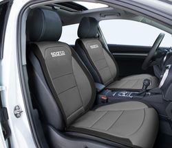 RESPALDO SPARCO PARA ASIENTO DELANTERO DE POLIÉSTER Y PVC NEGRO Y GRIS